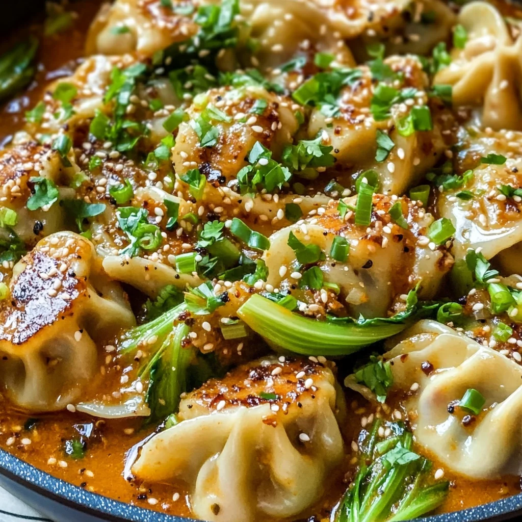 One Pan Dumpling Dinner
