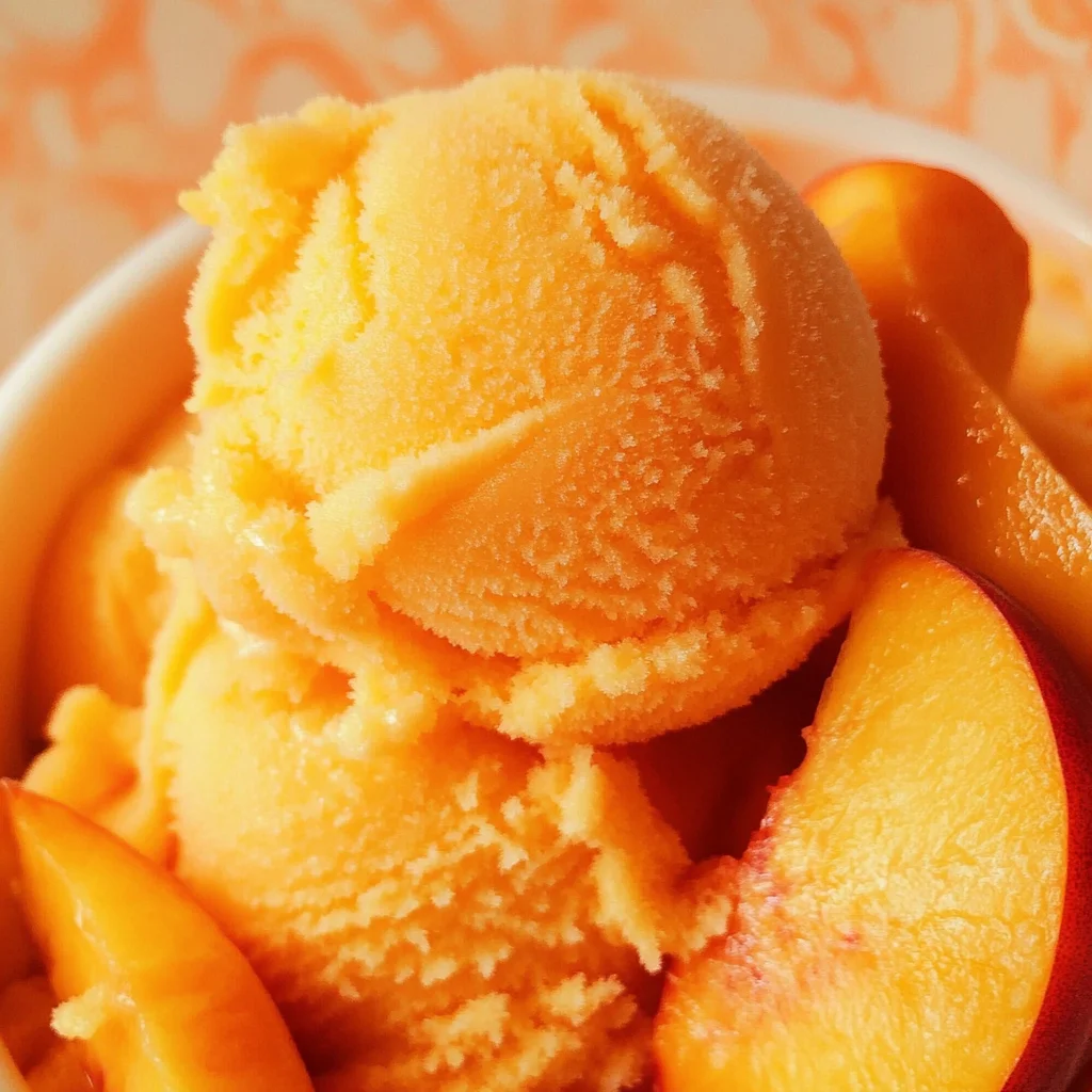 Peach Sorbet A Refreshing and Fruity Summer Treat