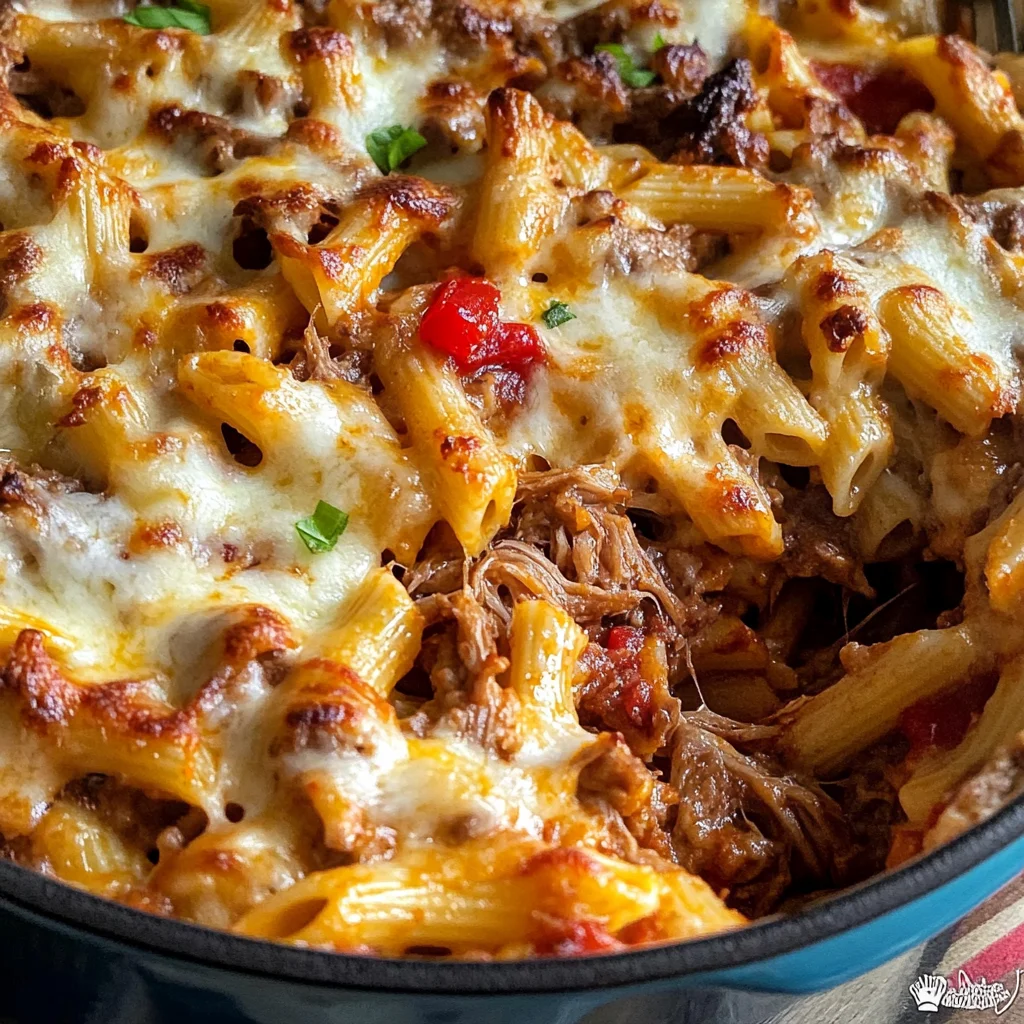 Pulled Pork Pasta Bake