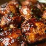Caramelized BBQ Chicken Thighs in the Oven