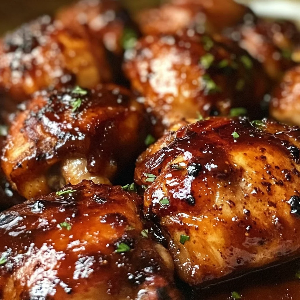 Caramelized BBQ Chicken Thighs in the Oven