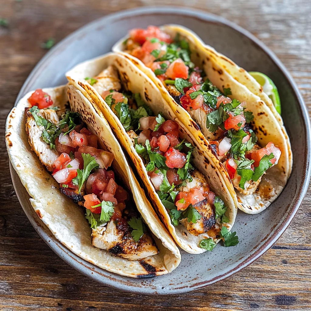 Cilantro Lime Grilled Chicken Tacos