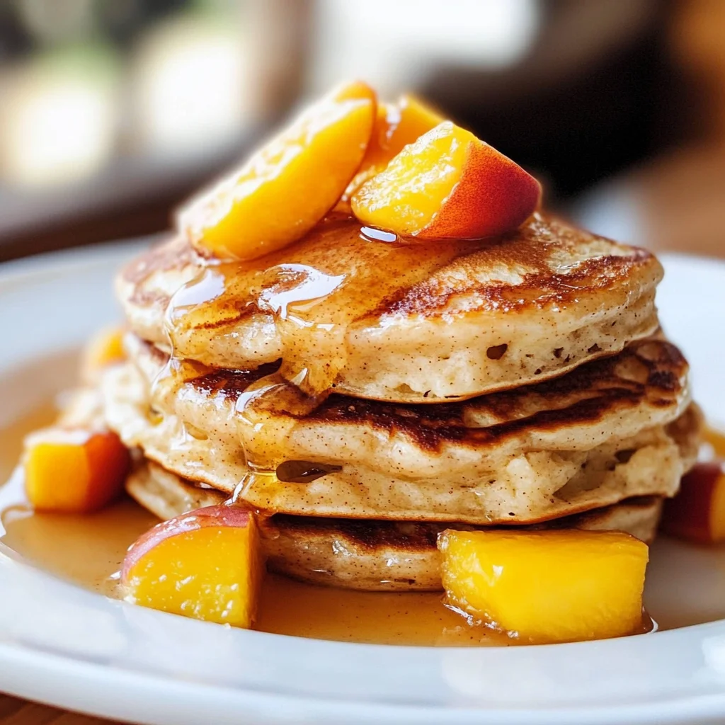 Cinnamon Peach Pancakes