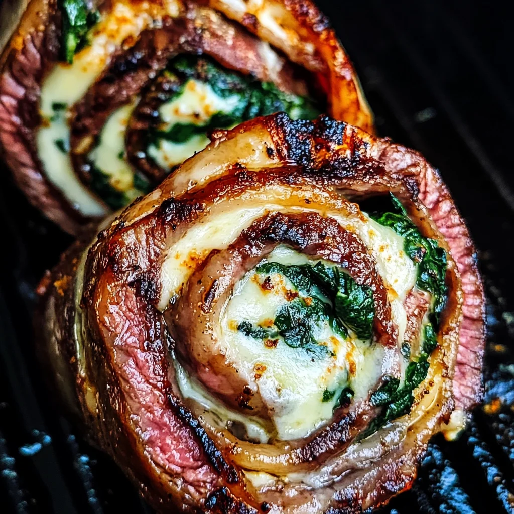 Grilled Flank Steak Pinwheels