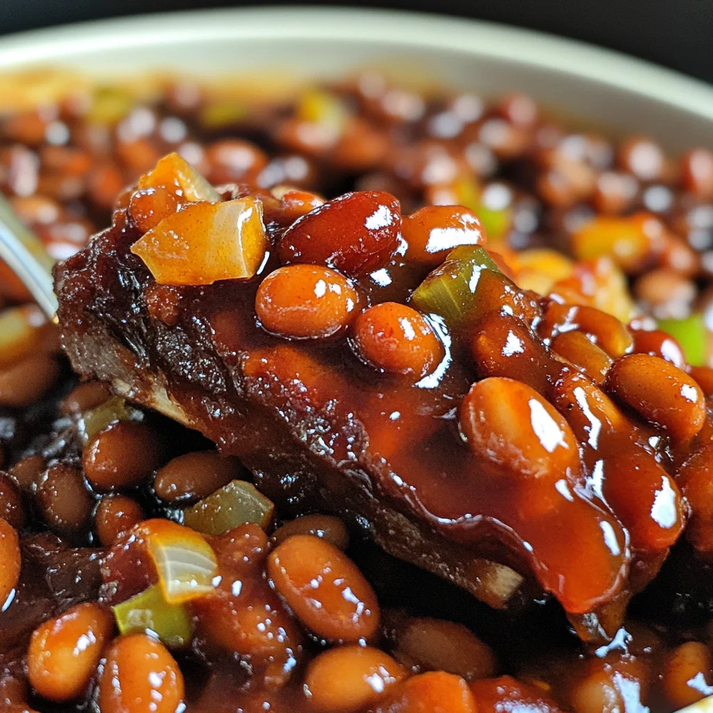 MOM'S FAMOUS BBQ BAKED BEANS + RIBS