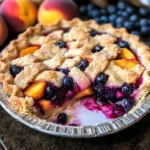 Raspberry Peach Blueberry Pie
