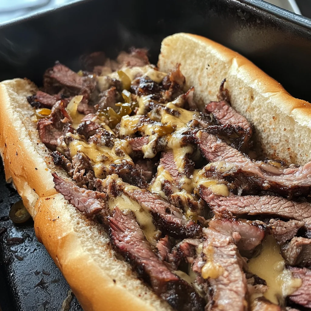 Smoked Brisket Cheesesteaks