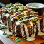 Smoky Jalapeño Popper Meatloaf with Creamy Ranch Drizzle